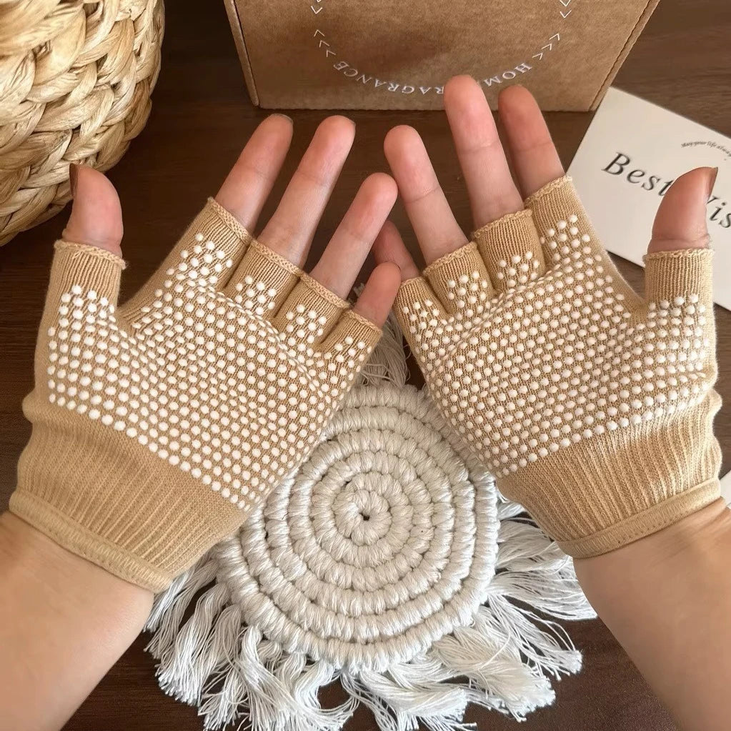 Women's Half Finger Anti-Slip Yoga Gloves | Pilates & Cycling
