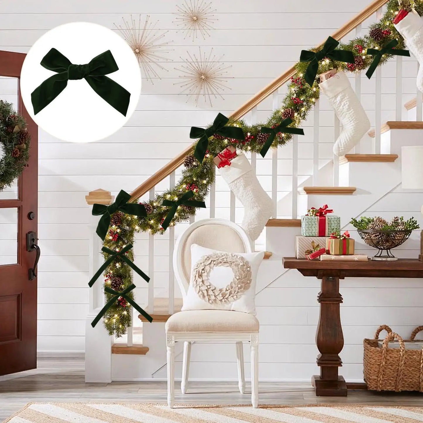 Velvet Christmas Tree Bows Set of 18 | Holiday Ribbon Decor