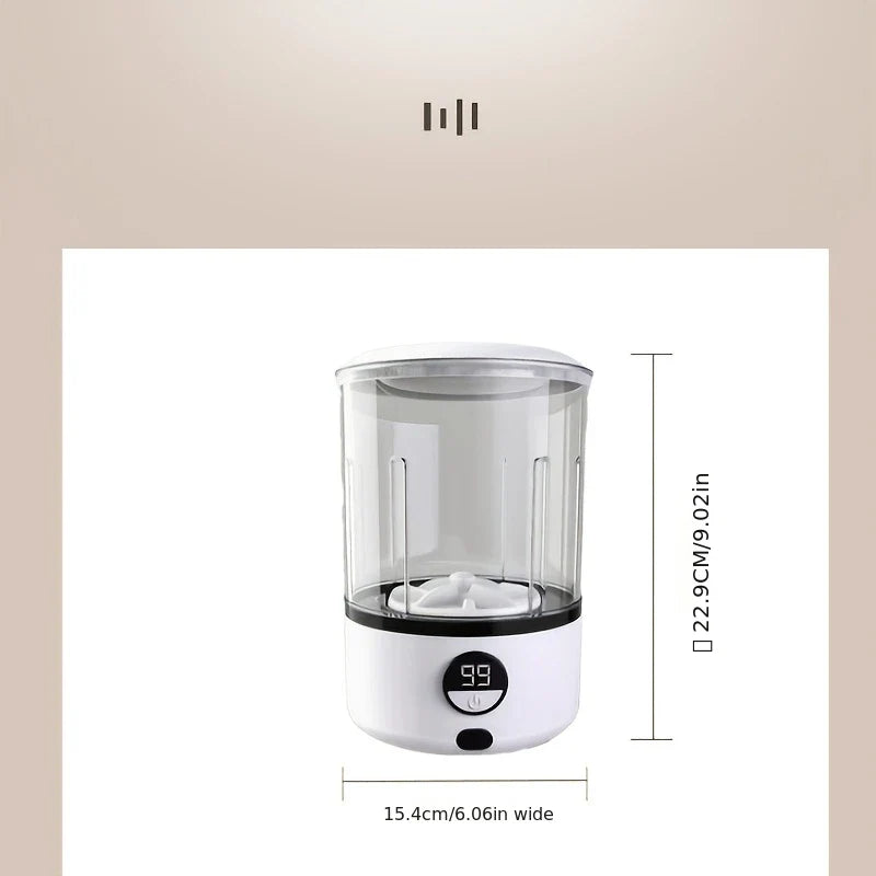 URGGU 2L Mini Portable Turbine Washing Machine | LED Wash Cup