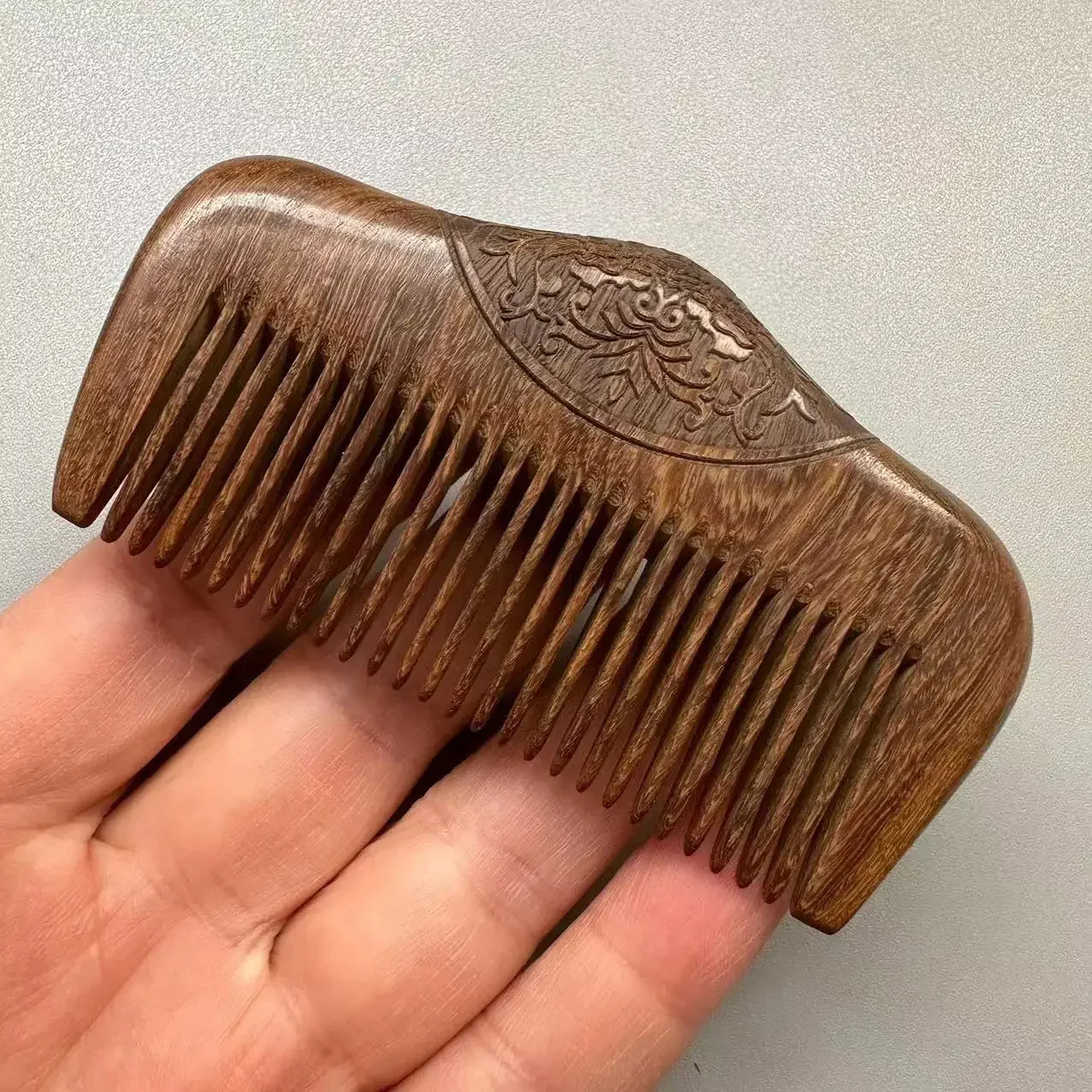 Pocket Wooden Comb Natural Black Gold Sandalwood Super Narrow Tooth Wood Combs No Static Lice Beard Comb Hair Styling Peaceful Pleasures Health and Wellness