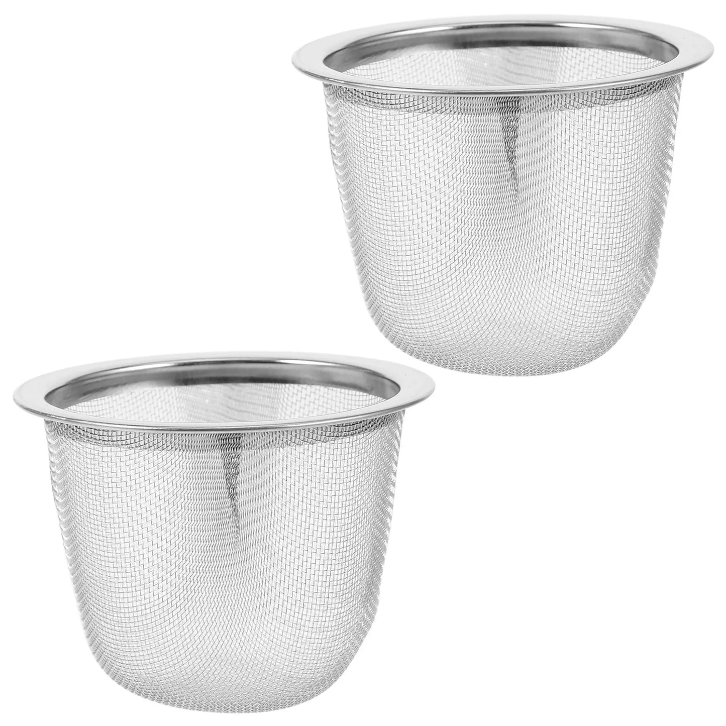 2Pcs Stainless Steel Tea Infuser Strainer Reusable Mesh Filter for Teapot Kettle Cup Home Tea Room Restaurant Daily Use Peaceful Pleasures Health and Wellness