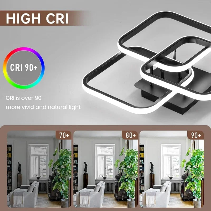 RUNTOIN Modern LED Ceiling Light 3-Color Surface Mount