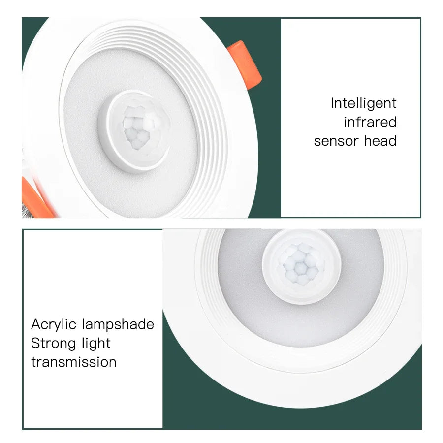 PIR Motion Sensor LED Downlight 5W–20W Recessed Ceiling Spot