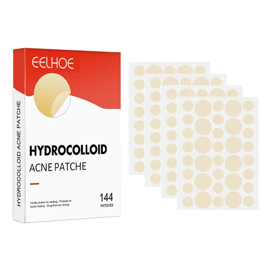 144pcs Face Acne Patch Invisible Skin Care Pimple Acne Patches Anti-inflammatory Healing Absorbing Spot Sticker Covering Acne Peaceful Pleasures Health and Wellness 1 Box
