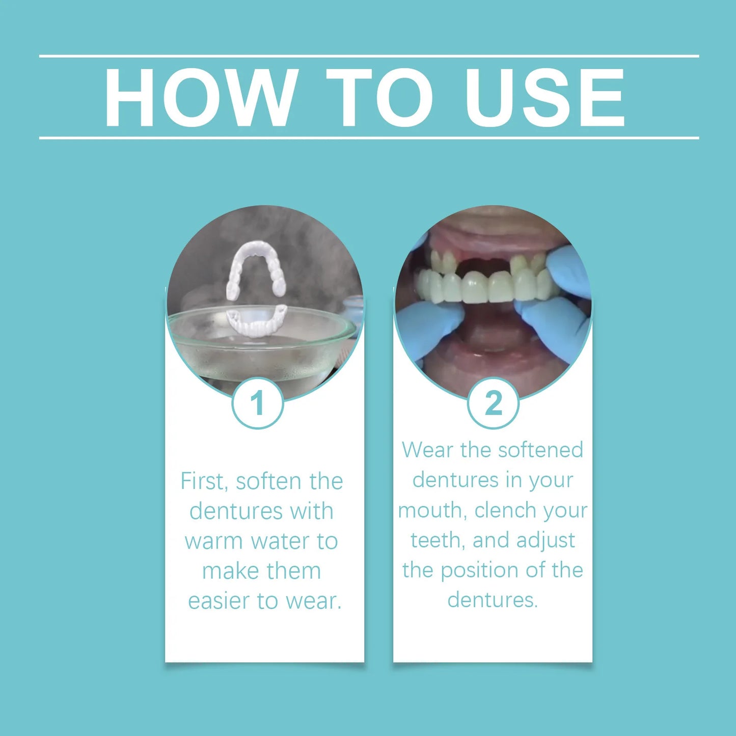 Oralhoe Temporary Teeth Veneers Denture Kit – Perfect Smile