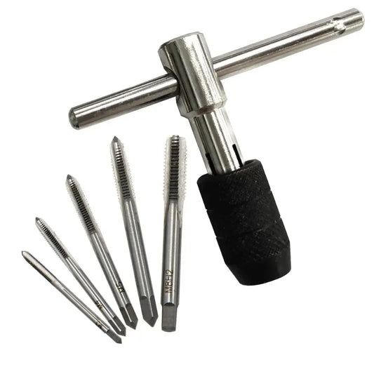 T-Shape Tap Wrench Set 3–6mm | M3–M8 Hand Taps 6-Piece Kit Hand Tap Wrench Set Peaceful Pleasures Health and Wellness