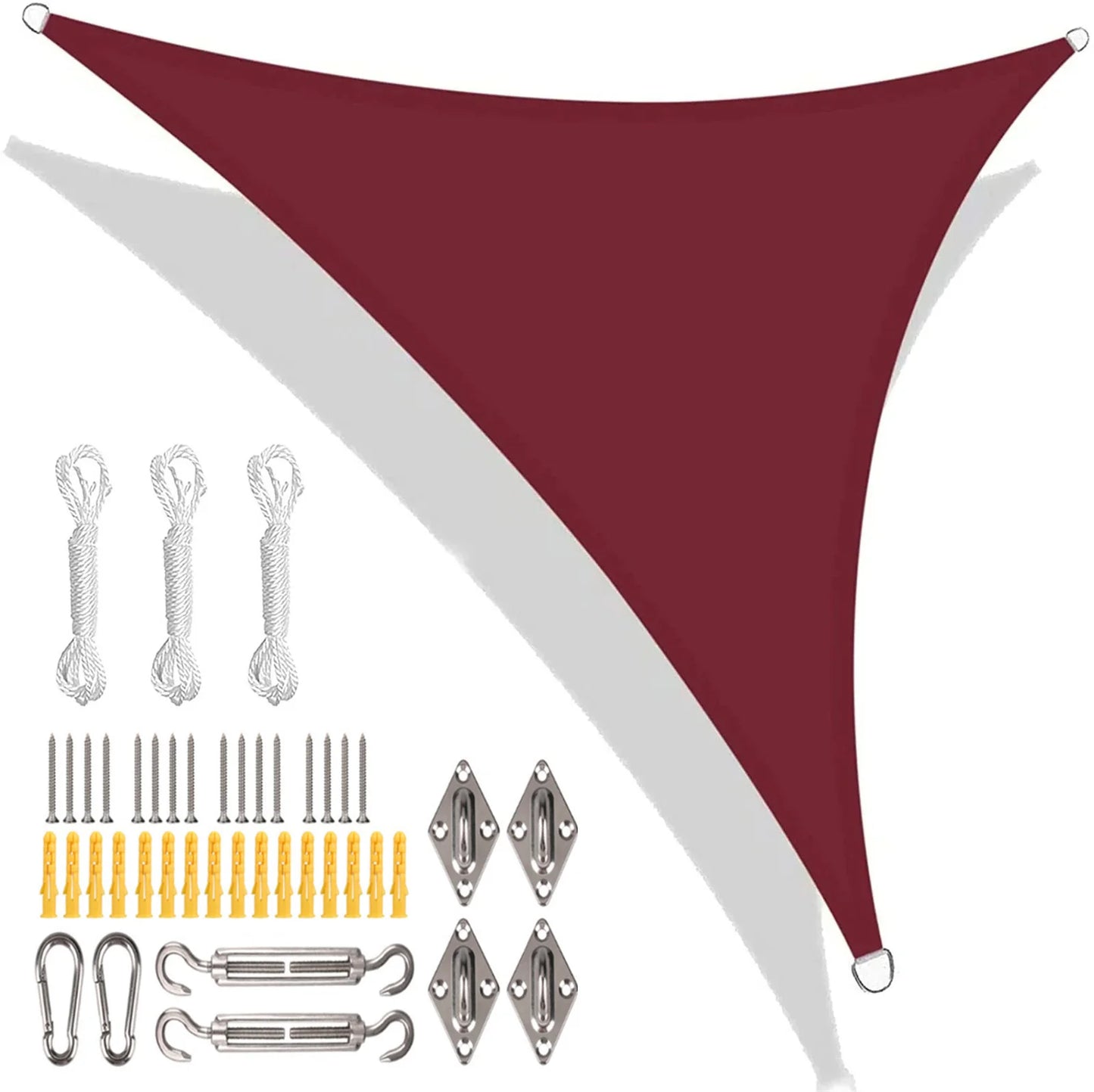 Triangle Shade Sail UPF50+ 98% UV Block Water-Resistant Canopy