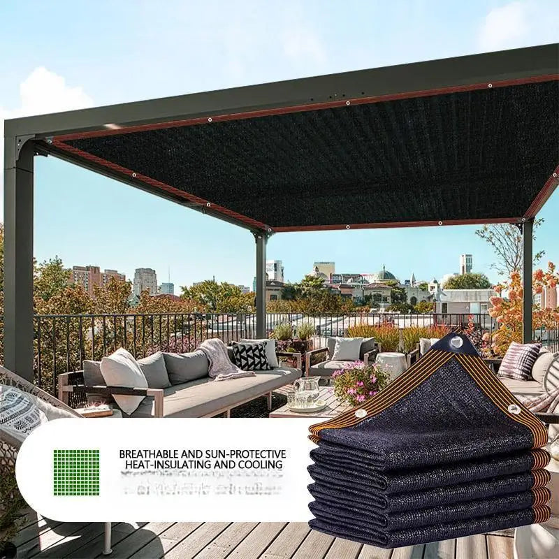 Black HDPE Sun Shade Net – 90% UV Protection Garden & Patio