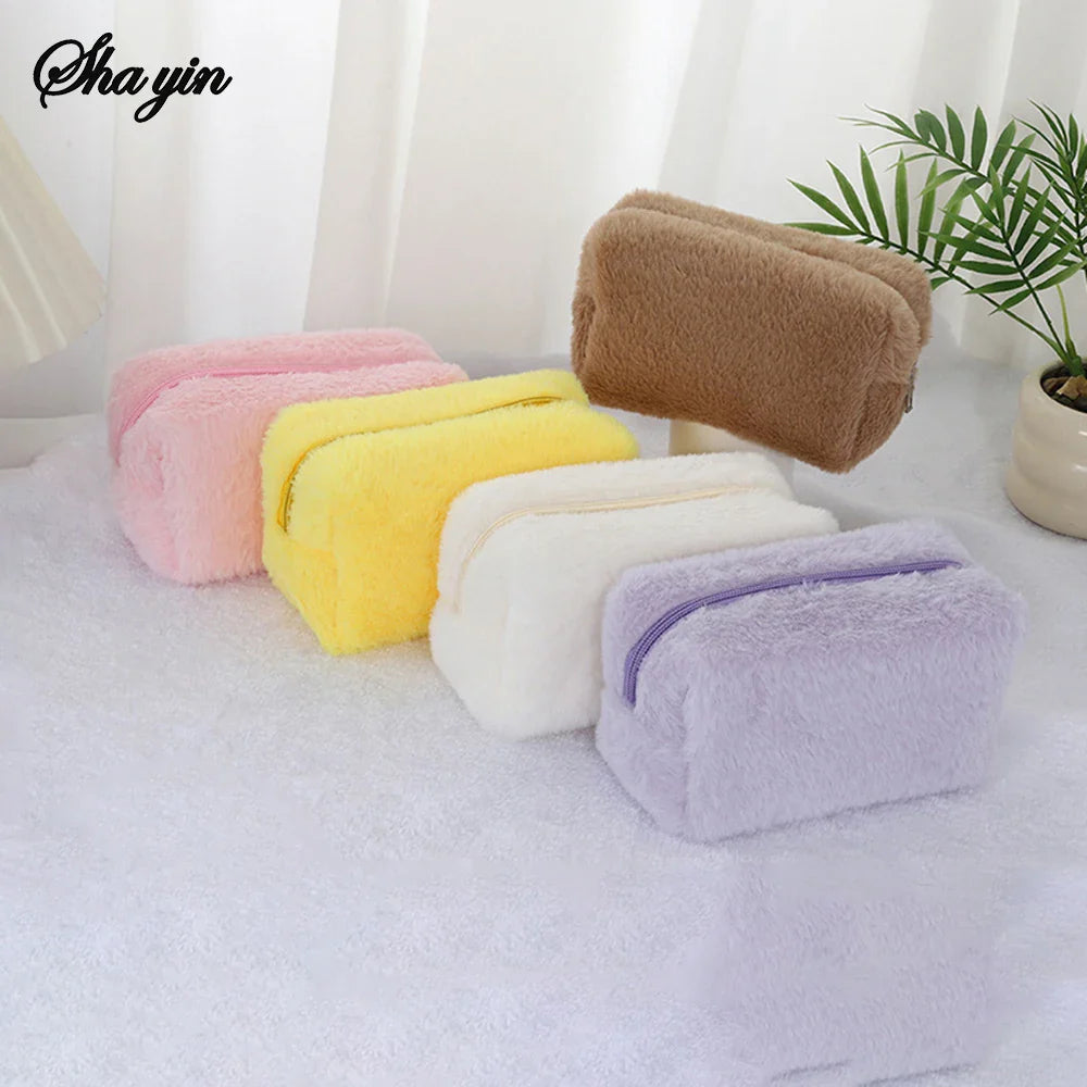 Velvet Makeup Bag – Large Capacity Cosmetics Pouch for Women