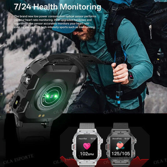 2026 Smartwatch Men Bluetooth Call Heart Rate Health Monitor AI Voice Waterproof Sport GPS Tracker Smart Watches For Android IOS Peaceful Pleasures Health and Wellness