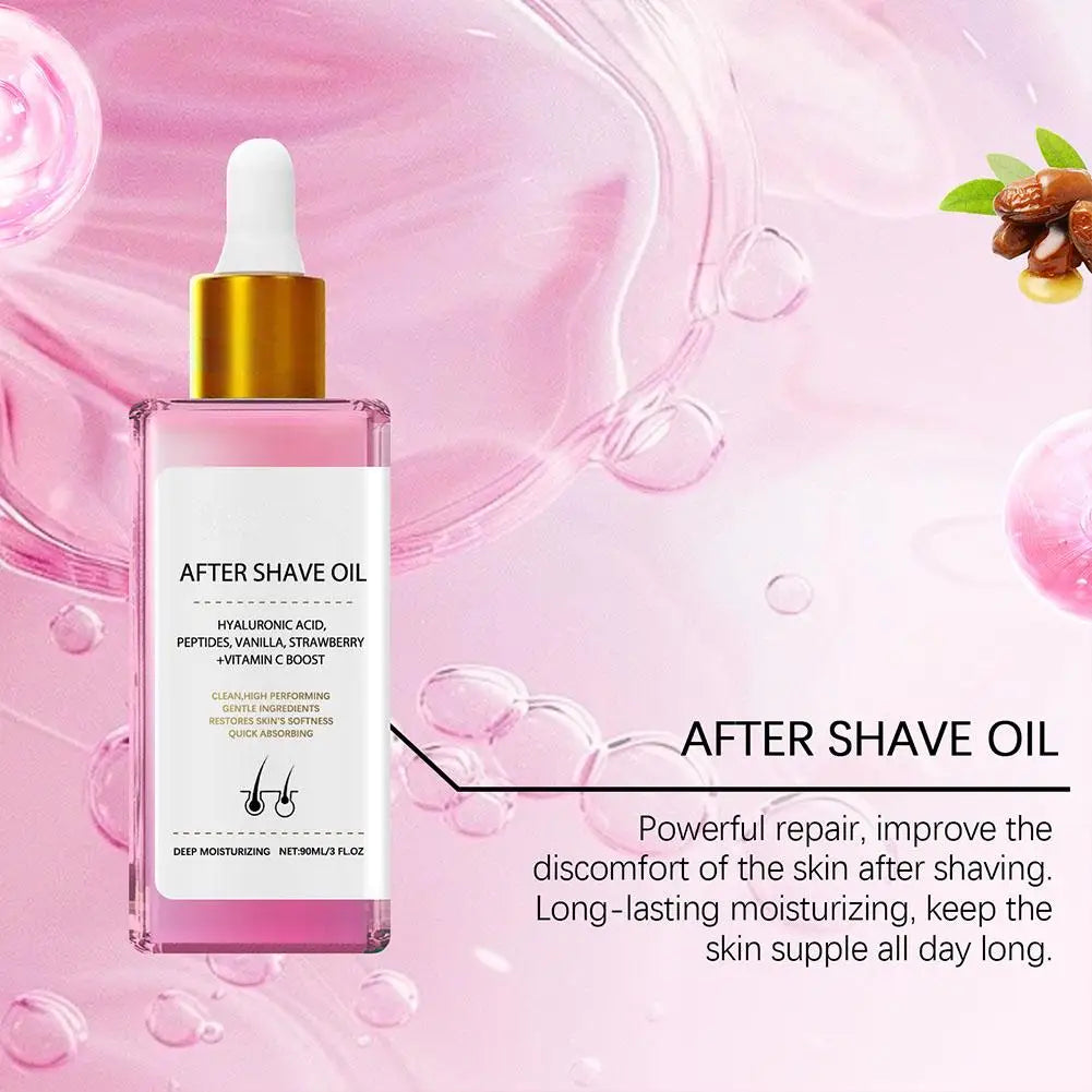 2PCS After Shave Oil – Strawberry & Vanilla Scent for Smooth Skin Peaceful Pleasures Health and Wellness