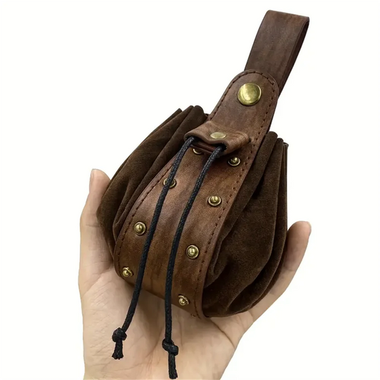 Vikings Rune Pouch String Coins Drawstring Bag Costume Vintage Peaceful Pleasures Health and Wellness Style B 1PCS One Size