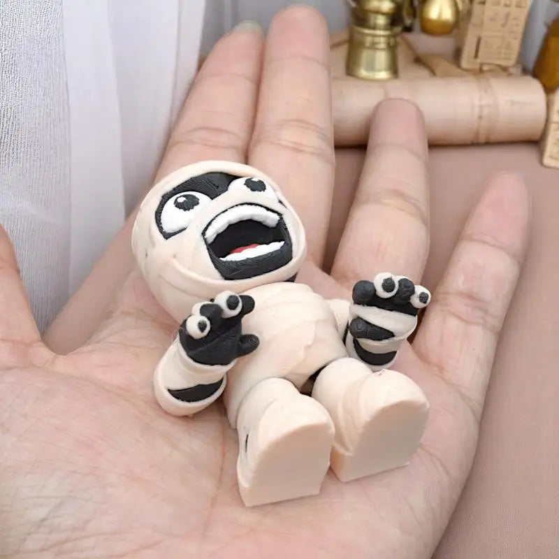 3D Printed Mummy Figurine | Halloween Keychain & Desk Decor