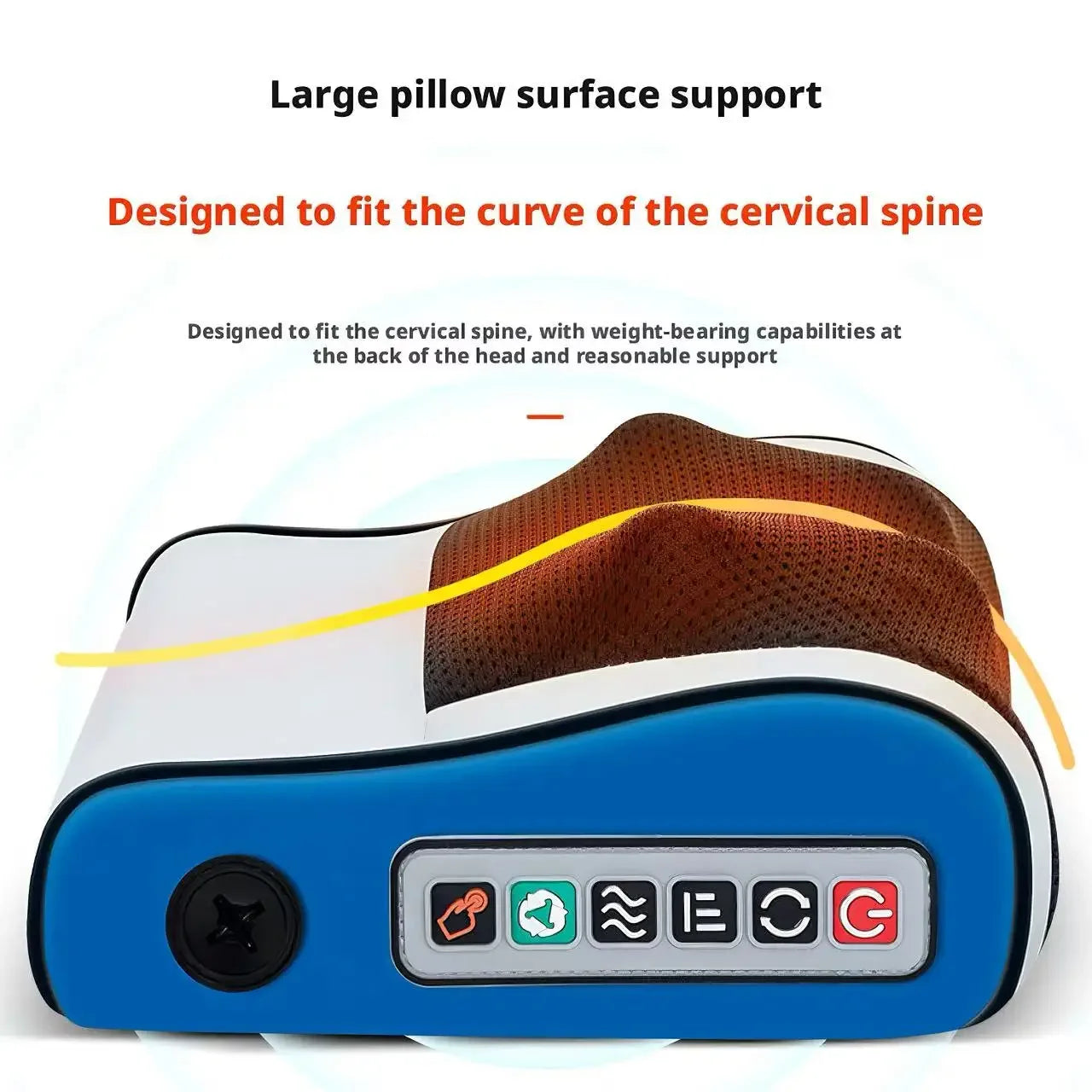 Multifunctional Cervical Massage Pillow Waist Massager Infrared Heating Kneading Massage Household Hot Compress Full Body Peaceful Pleasures Health and Wellness