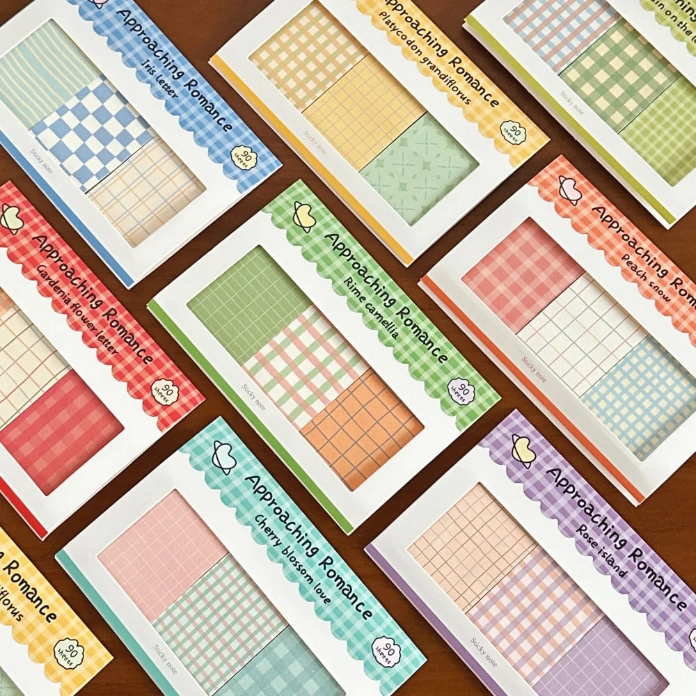 Grid Combination Convenience Sticker Romantic Series Hand Account