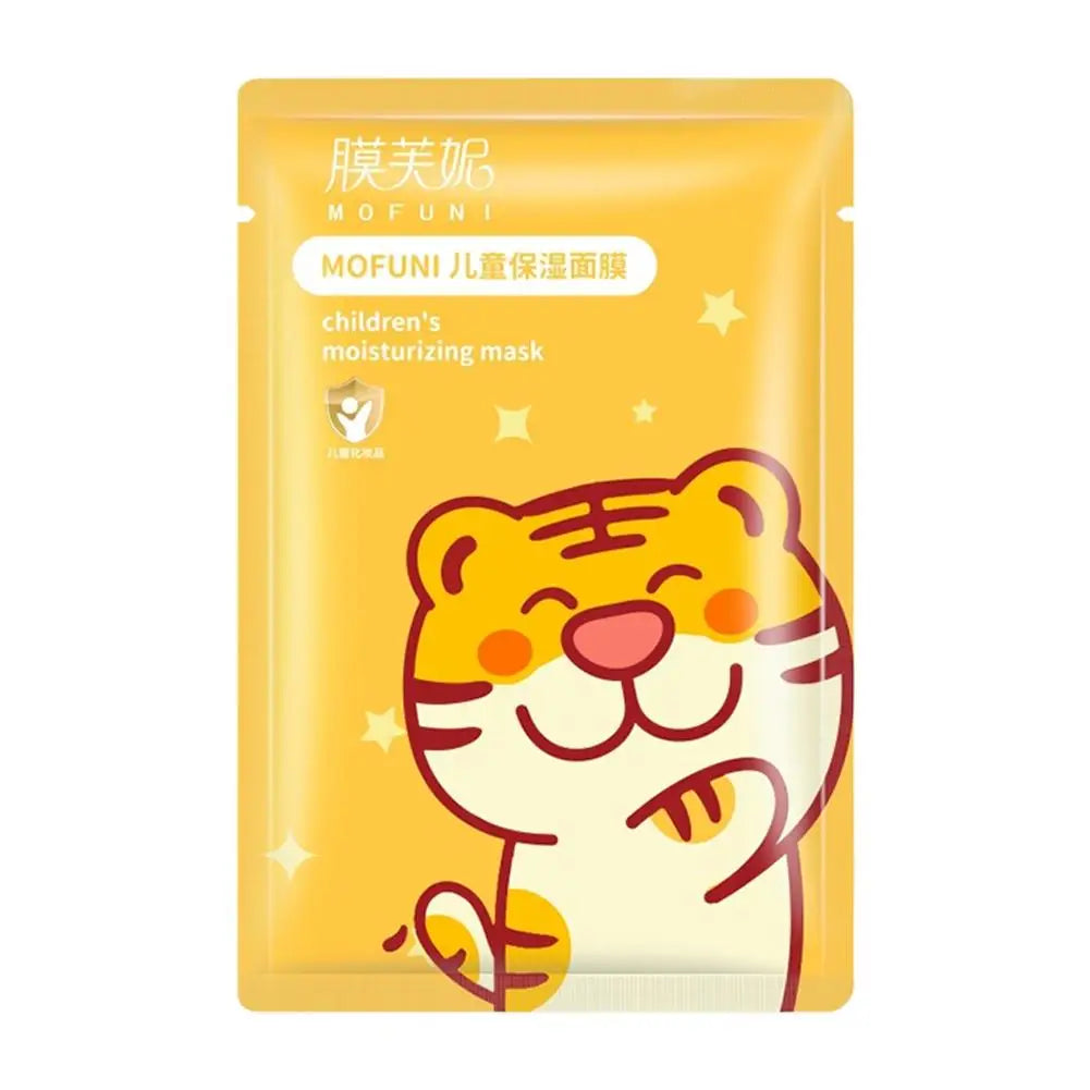 Animal Character Face Mask – Hydrating Hyaluronic Acid Sheet Mask for Kids & Teens Peaceful Pleasures Health and Wellness tiger-1pc