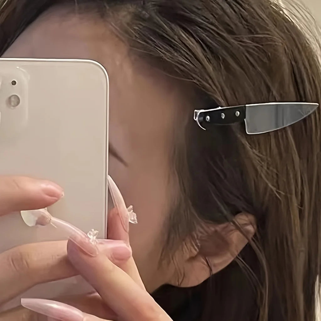 Knife-Shaped Barrettes – Stylish Bang Clips for Daily Use (2pcs) Peaceful Pleasures Health and Wellness 1pcs