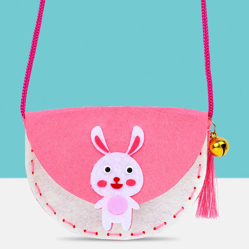DIY Shoulder Bag Non-woven Fabric Sewing Kits Kids Handmade Needle