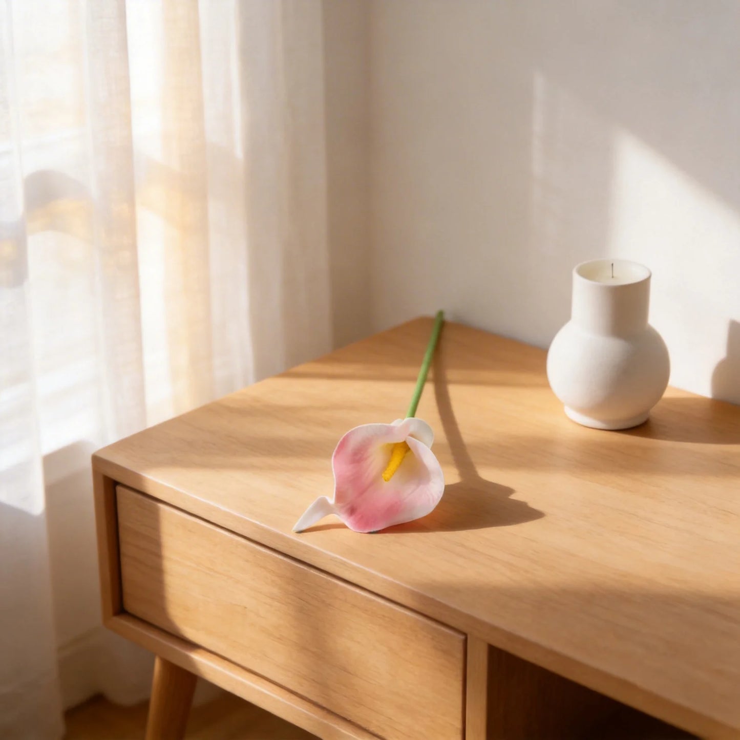 Elegant White Calla Lily Artificial Bouquet Weddings Home Decor