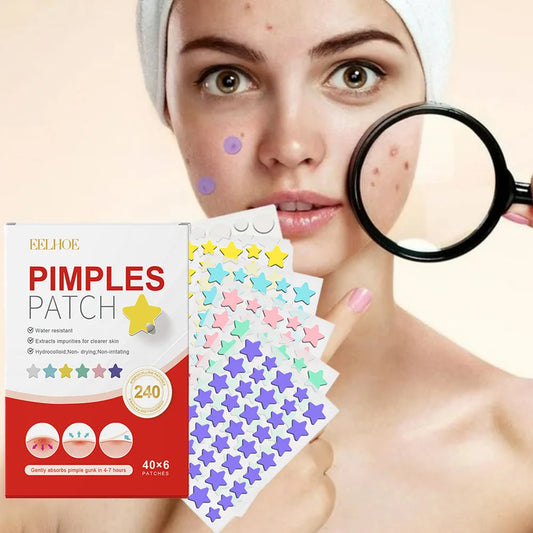 240 Pcs Star & Heart Salicylic Acid Acne Patches | Hydrocolloid Acne Pimple Patches Peaceful Pleasures Health and Wellness