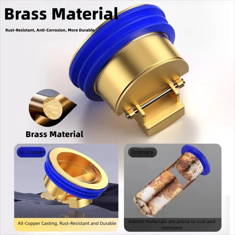 Toilet Shower Copper Floor Drain Core Anti Odor and Insect Repellent Device Springboard Self Sealing Core Bathroom Accessories Peaceful Pleasures Health and Wellness