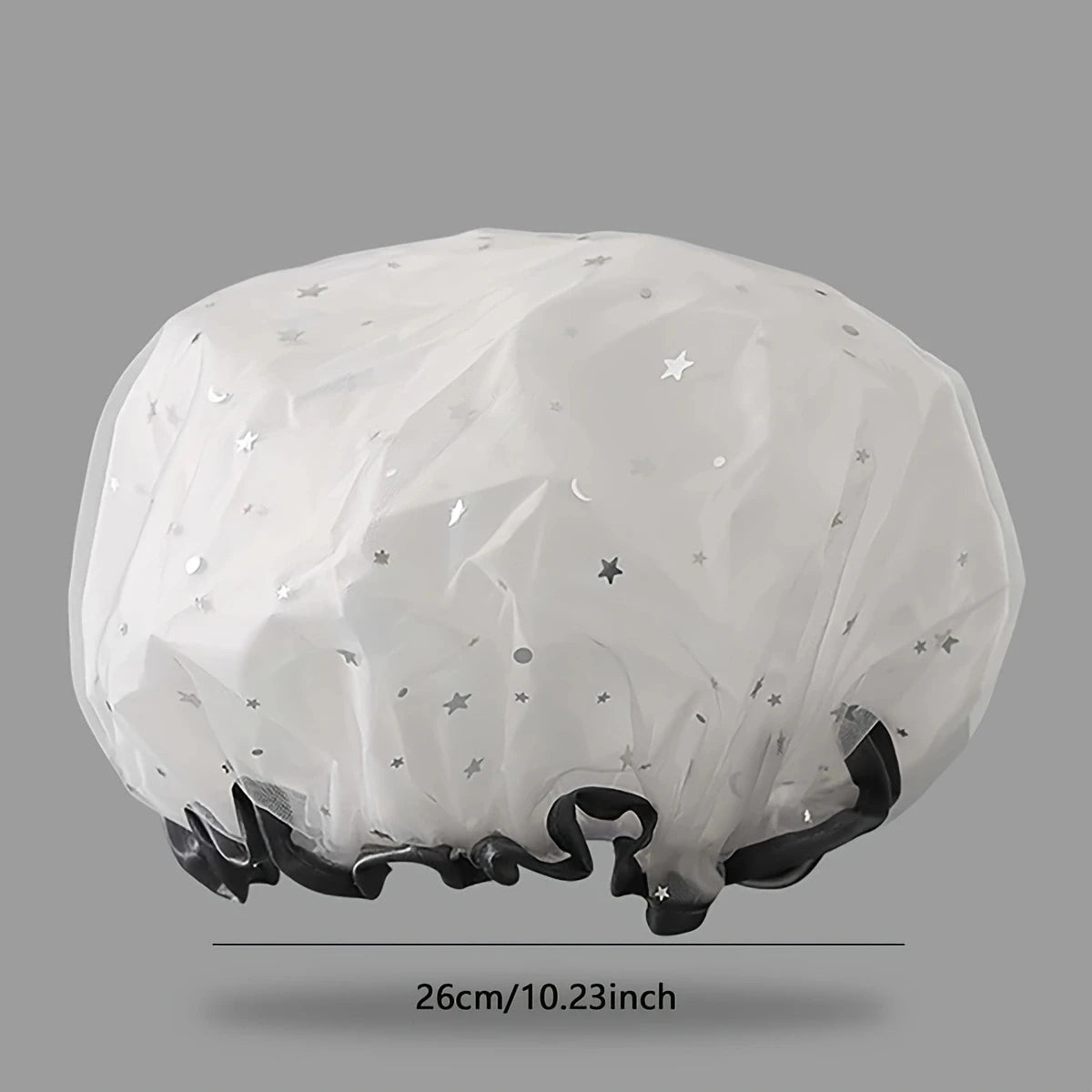 Waterproof Double-Layer Shower Cap Starry Sky Design Fashion Reusable Bathing Hat Kitchen Oil-proof Sanitary Hat Peaceful Pleasures Health and Wellness