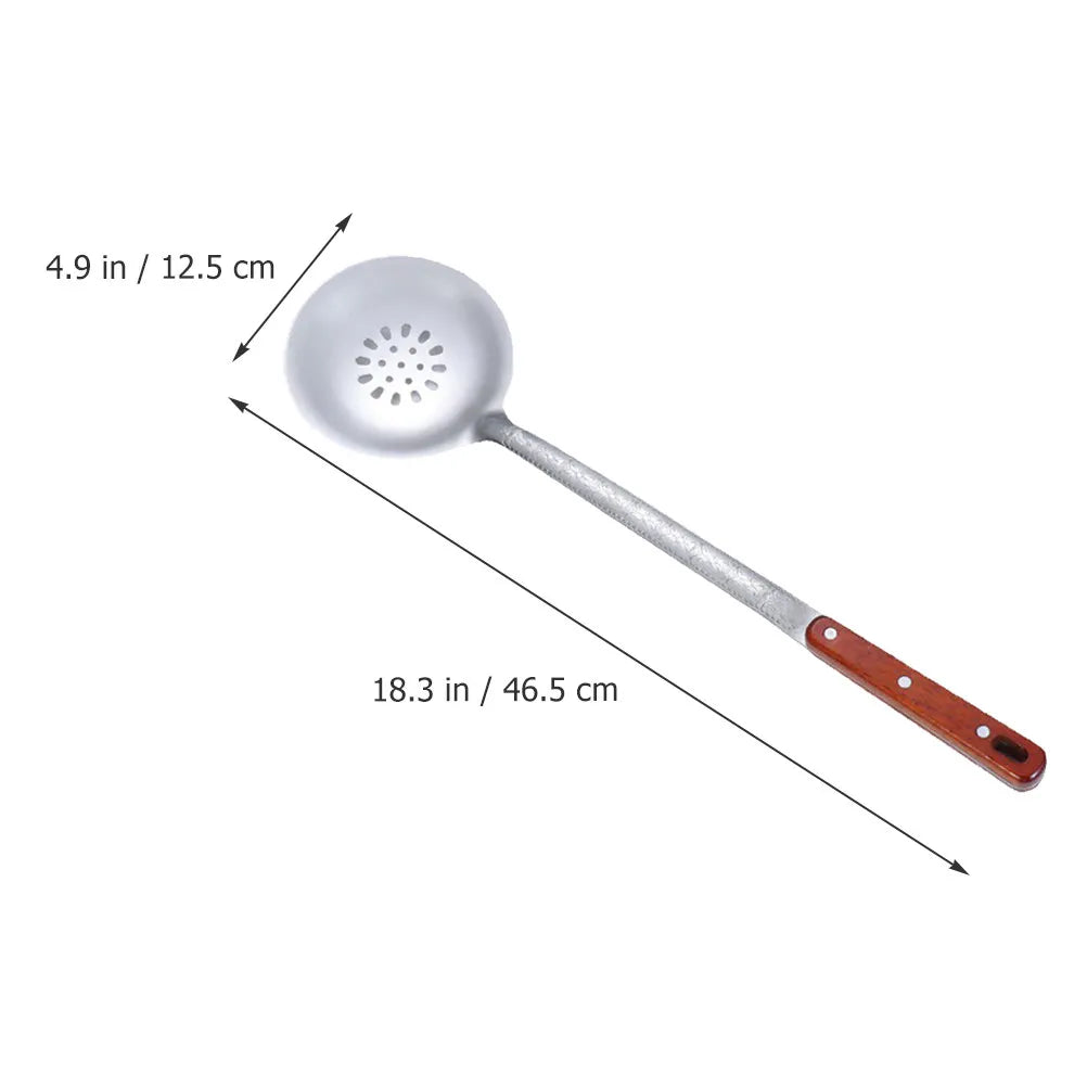 Stainless Steel Rice Scoop Long Handle Cooking Shovel Household Rice Paddle Nonstick Kitchen Wok Shovel Multi-Function Cooking Peaceful Pleasures Health and Wellness
