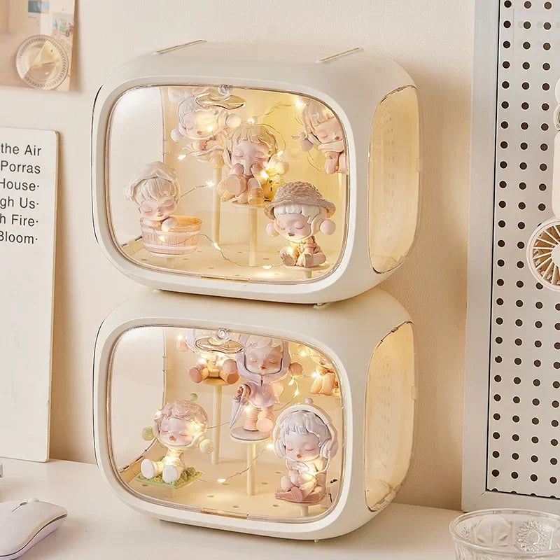 Practical Blind Box Storage Display Rack Space Capsule Storage Box Mini Figure Acrylic Display Cabinet Home Ornaments Decoration Peaceful Pleasures Health and Wellness
