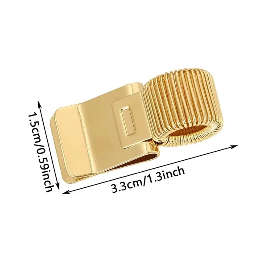 Creative Metal Pen Clip Heavy-Duty Retro Spring Pen Clip Minimalist Telescopic Spring Notebook Pen Holder Office Supplies Peaceful Pleasures Health and Wellness