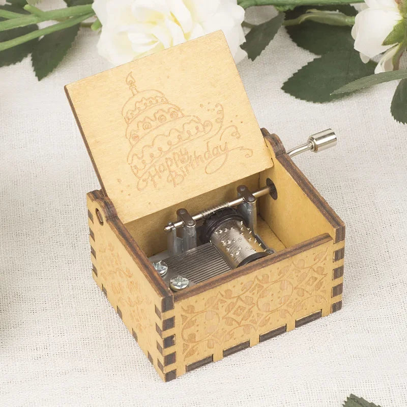 Classic 18-Note Wooden Music Box – "Happy Birthday" Gift
