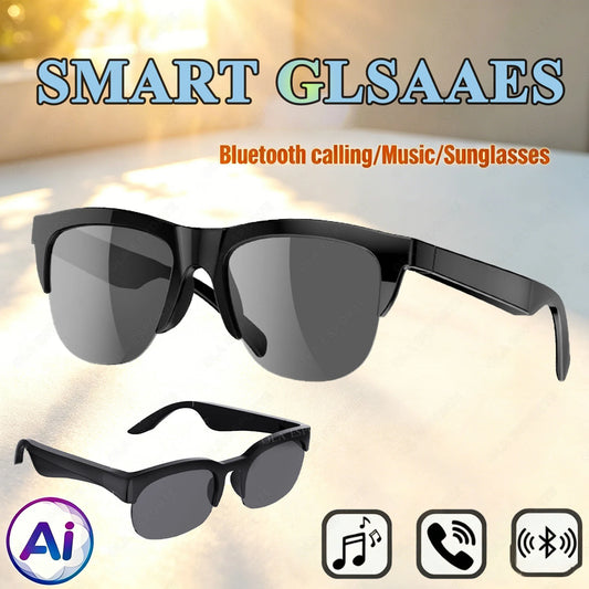 New Smart Glasses Men Bluetooth 5.3 Earphones Anti-Blu-ray Stereo headset Dual Speaker Touch Music Control Headphone Sunglasses Peaceful Pleasures Health and Wellness
