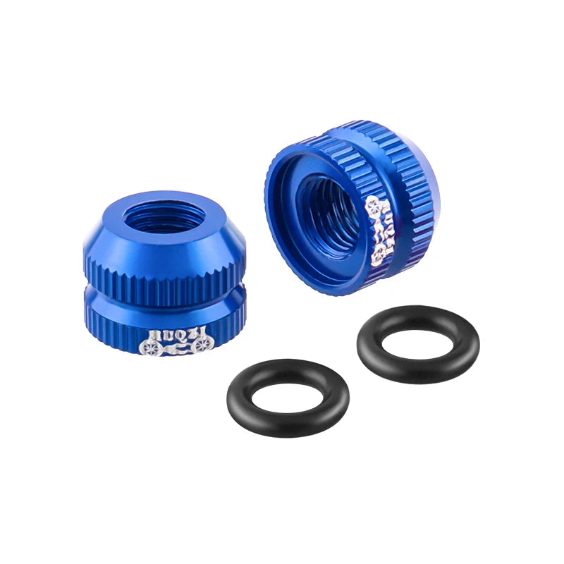 2Pcs Bike Tubeless Tire Presta Valve Nut MTB Road Bicycle Rim Aluminum Ultralight Valve Cap Cycling Repair Parts Peaceful Pleasures Health and Wellness Blue-1Pair