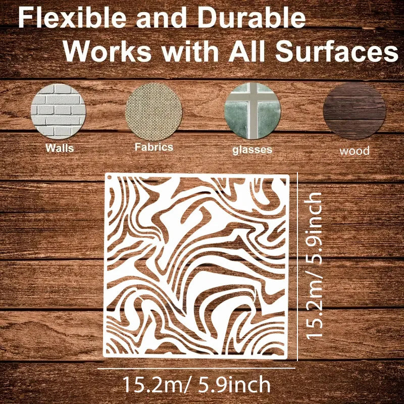Bview Art 16 Reusable Textured Painting Stencils Creative