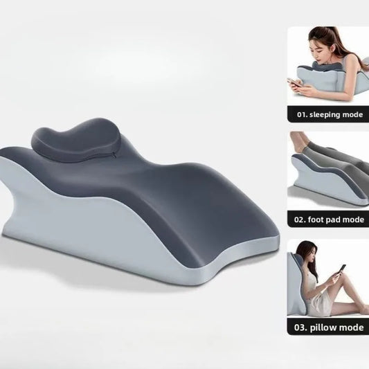 Large Bed Multifunctional Ergonomic Wedge Pillow with New Prone Position for Reading Unique Curved Design with Washable Cover Peaceful Pleasures Health and Wellness