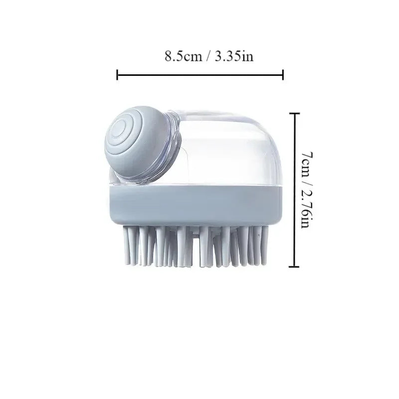 Pet Bath Brush with Shampoo Dispenser | Soft Silicone