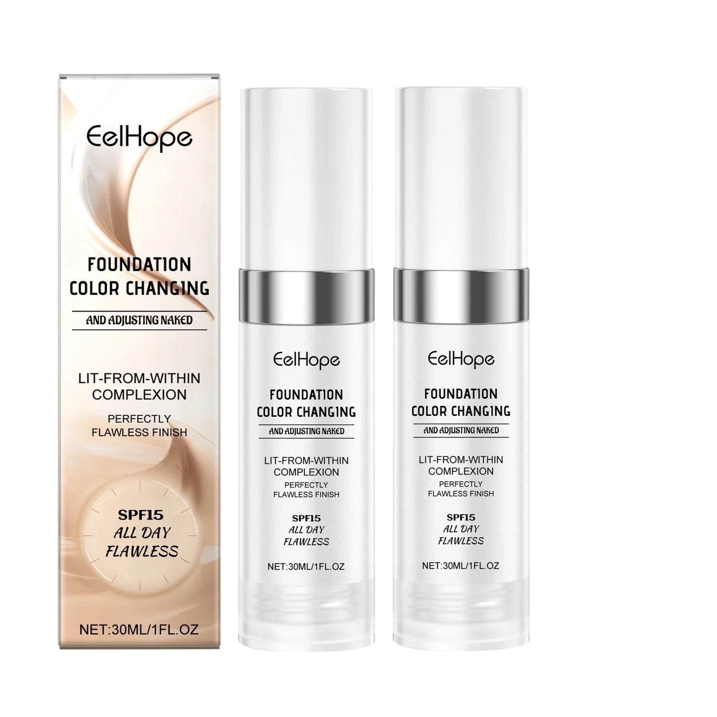 Eelhope Hydrating Liquid Foundation – Dewy Light Coverage 30ml