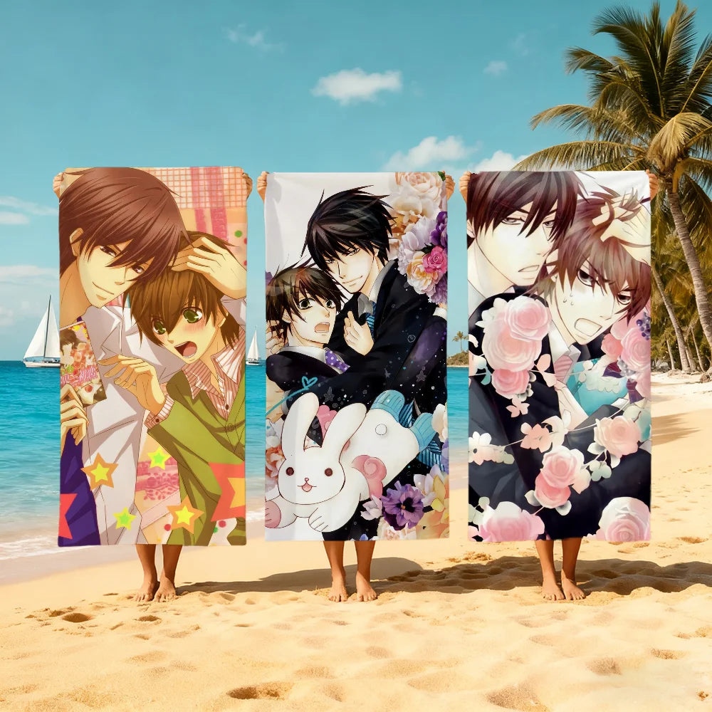 Sekai-ichi Hatsukoi Anime Quick-Dry Beach Towel | Soft & Absorbent Anime Beach Towel Peaceful Pleasures Health and Wellness