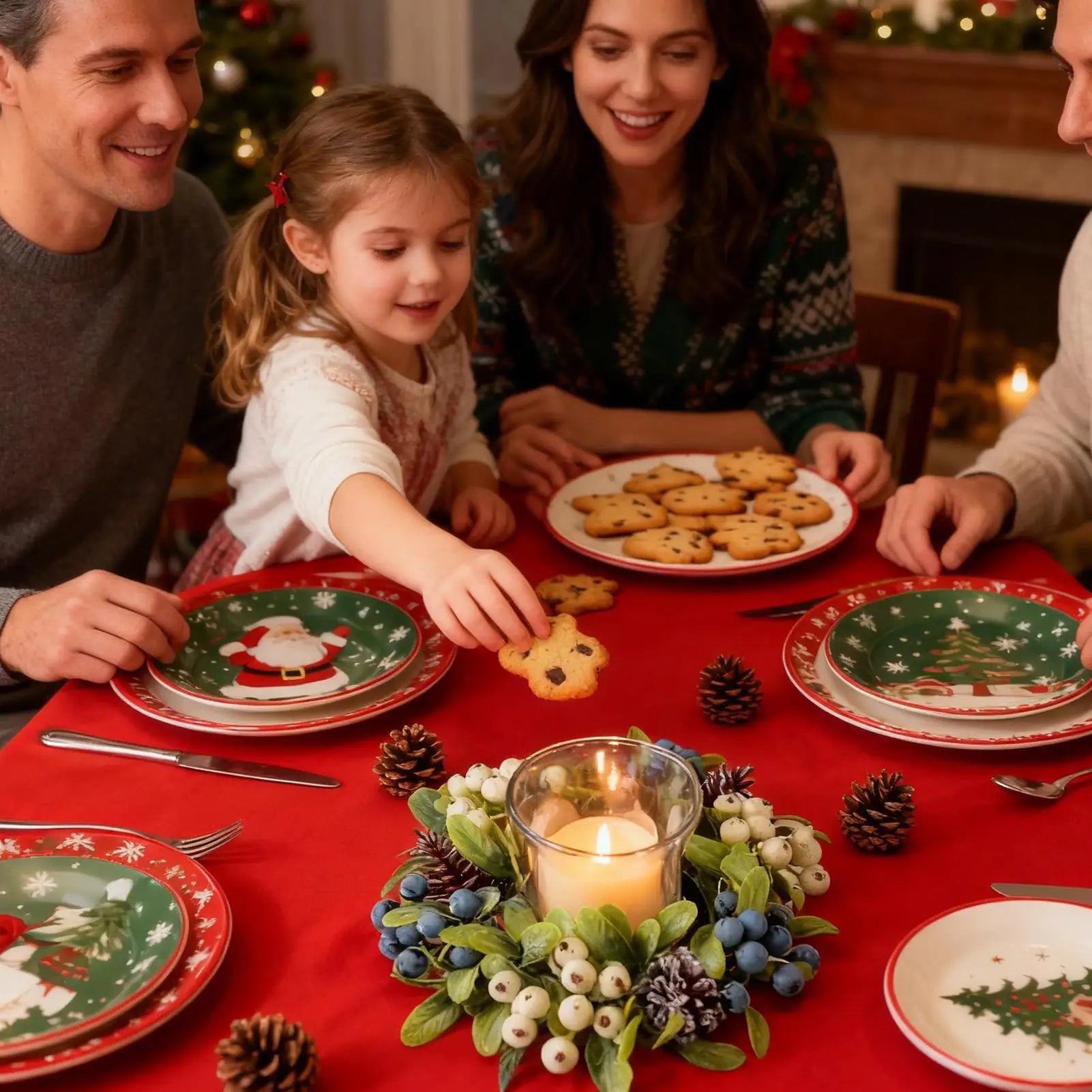 Candle Wreath Rings Holiday Table Centerpieces Artificial Berries Candle Rings For Kitchen Cabinet Window Door Farmhouse Dinner Peaceful Pleasures Health and Wellness