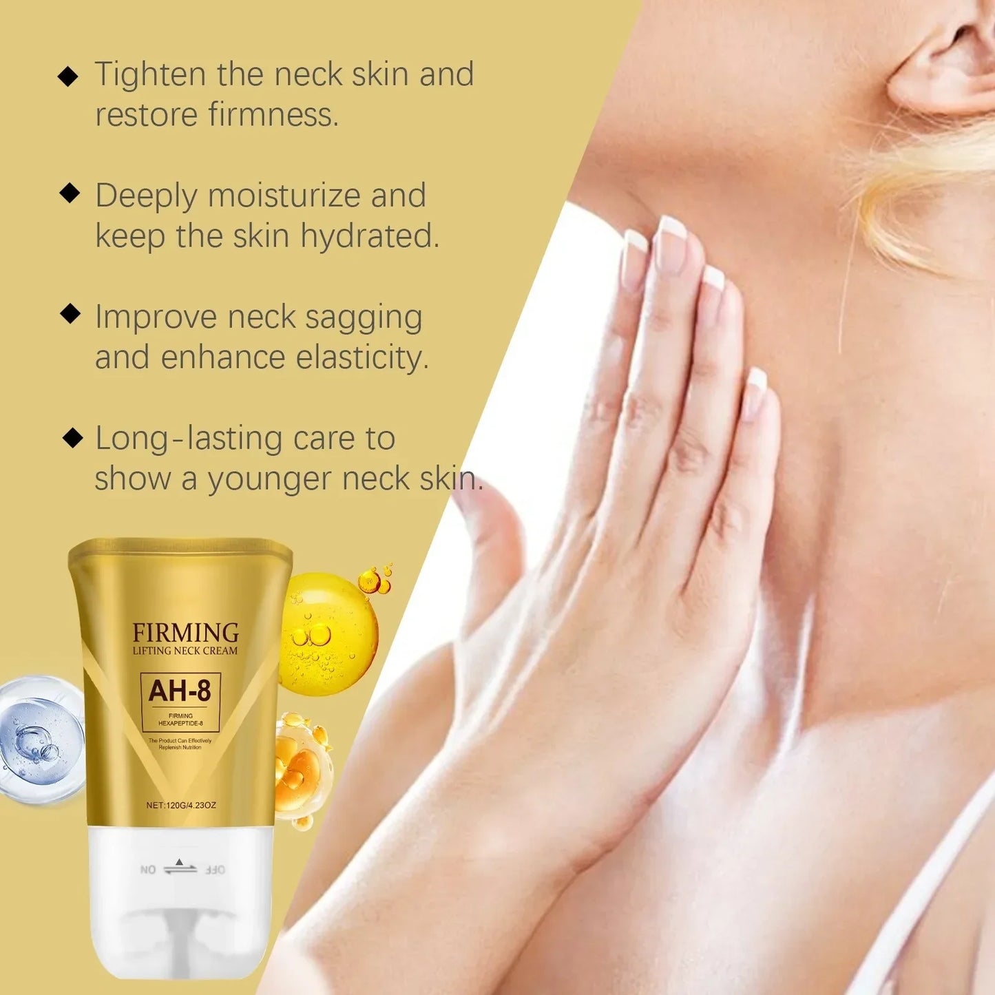 LAIKOU AH-8 Neck Firming Roller Cream – Lift & Tighten 120g