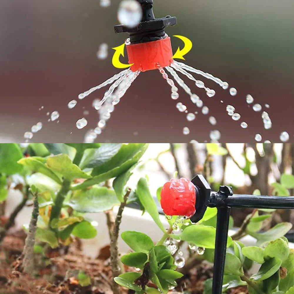 5-50M 1/ 4'' Greenhouse Garden Drip Irrigation Automatic Watering System Kit Nozzles for Bonsai Pot Plant Lawn Flower Vegetable Peaceful Pleasures Health and Wellness