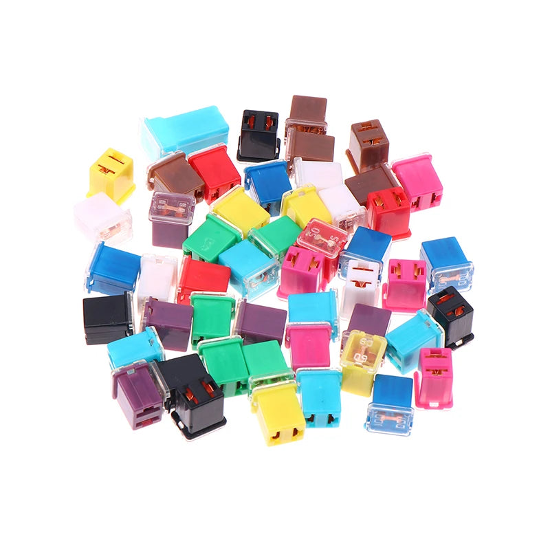 5pcs Mini Square Fuse Set 20A 30A 40A 50A 60A 70A 80A 90A Set Automotive Car Fuse With Plastic Box Assortment Auto Fuse Peaceful Pleasures Health and Wellness