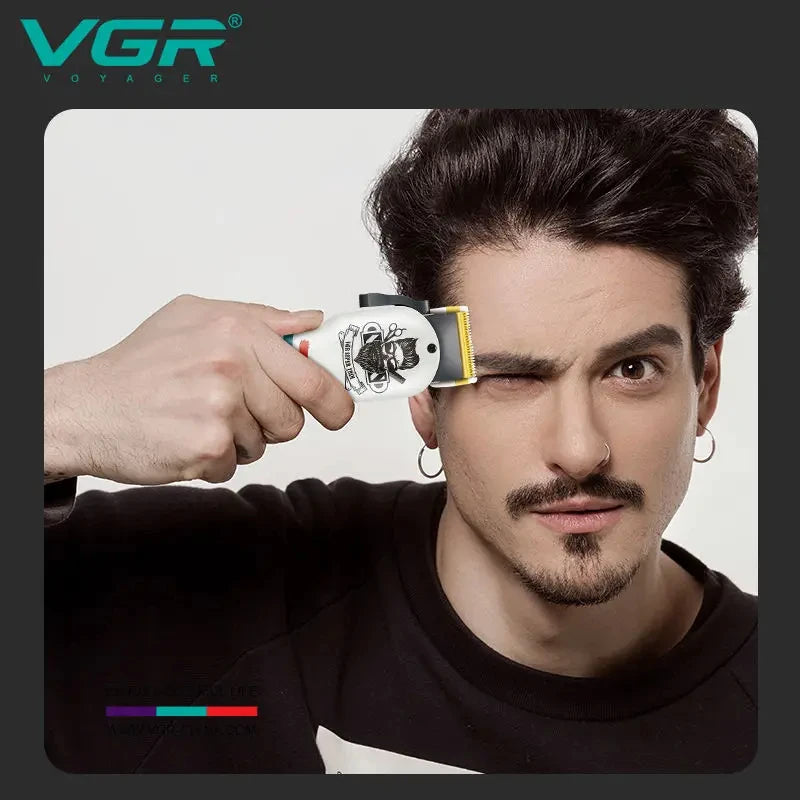 VGR 699 Hair Clipper Electric Hair Cutting Machine Professional Barber Cordless Hair Trimmer Digital Display Clipper for Men Peaceful Pleasures Health and Wellness