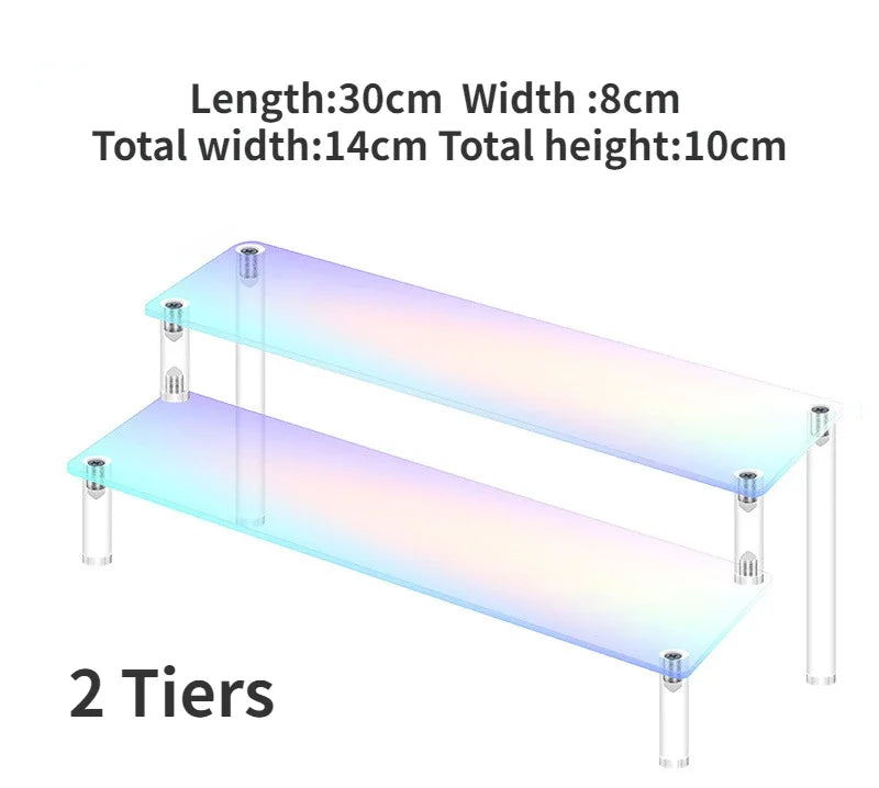 Iridescent Acrylic Display Riser Stand 1–5 Tier | Figures & Cupcakes