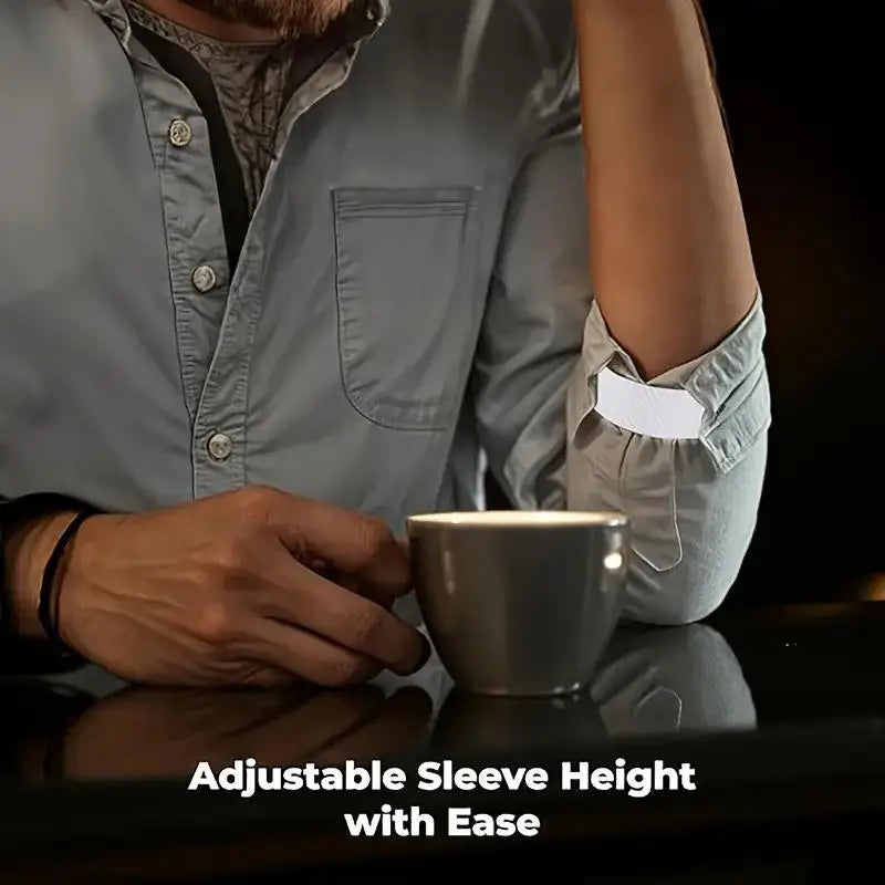 Shirt Sleeve Extension Strap Adjustable Buckle Garter for Men Women Long Sleeve Button Cuff Extender Accessory Peaceful Pleasures Health and Wellness