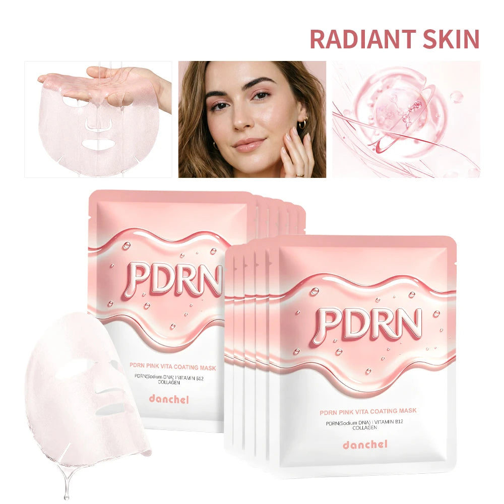 Salmon DNA PDRN Sheet Mask 10-Pack – Glass Skin Hydrating Firming Korean Sheet Mask Peaceful Pleasures Health and Wellness
