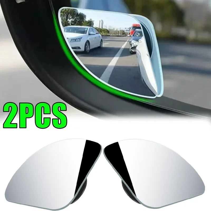 Universal Fit Glass Car Wide-angle Blind Spot Rearview Mirror 360