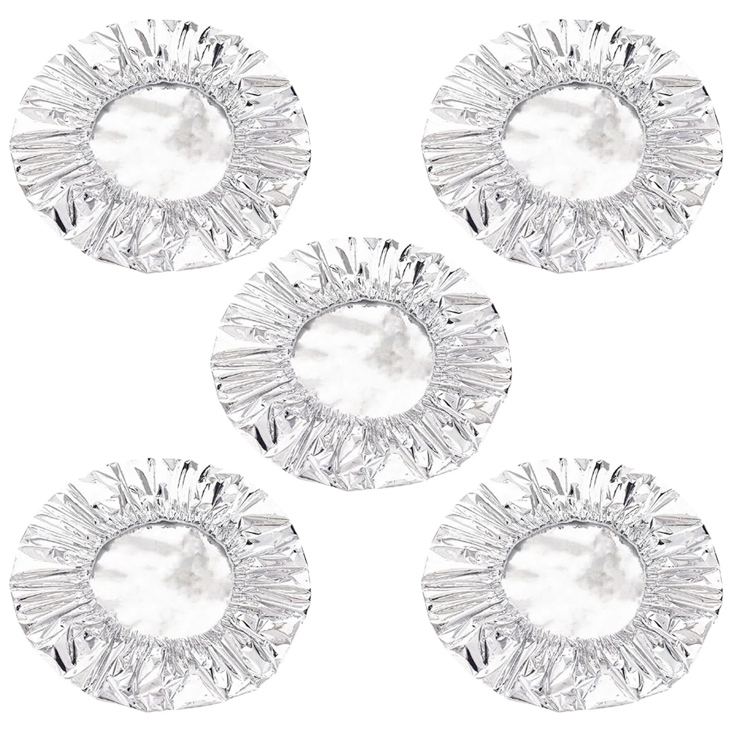 Reusable Thickened Tin Foil Food Insulation Cover Pop Up Aluminum Foil Insulation Covers for Home Dining Parties Outdoor Picnics Peaceful Pleasures Health and Wellness 5PCS