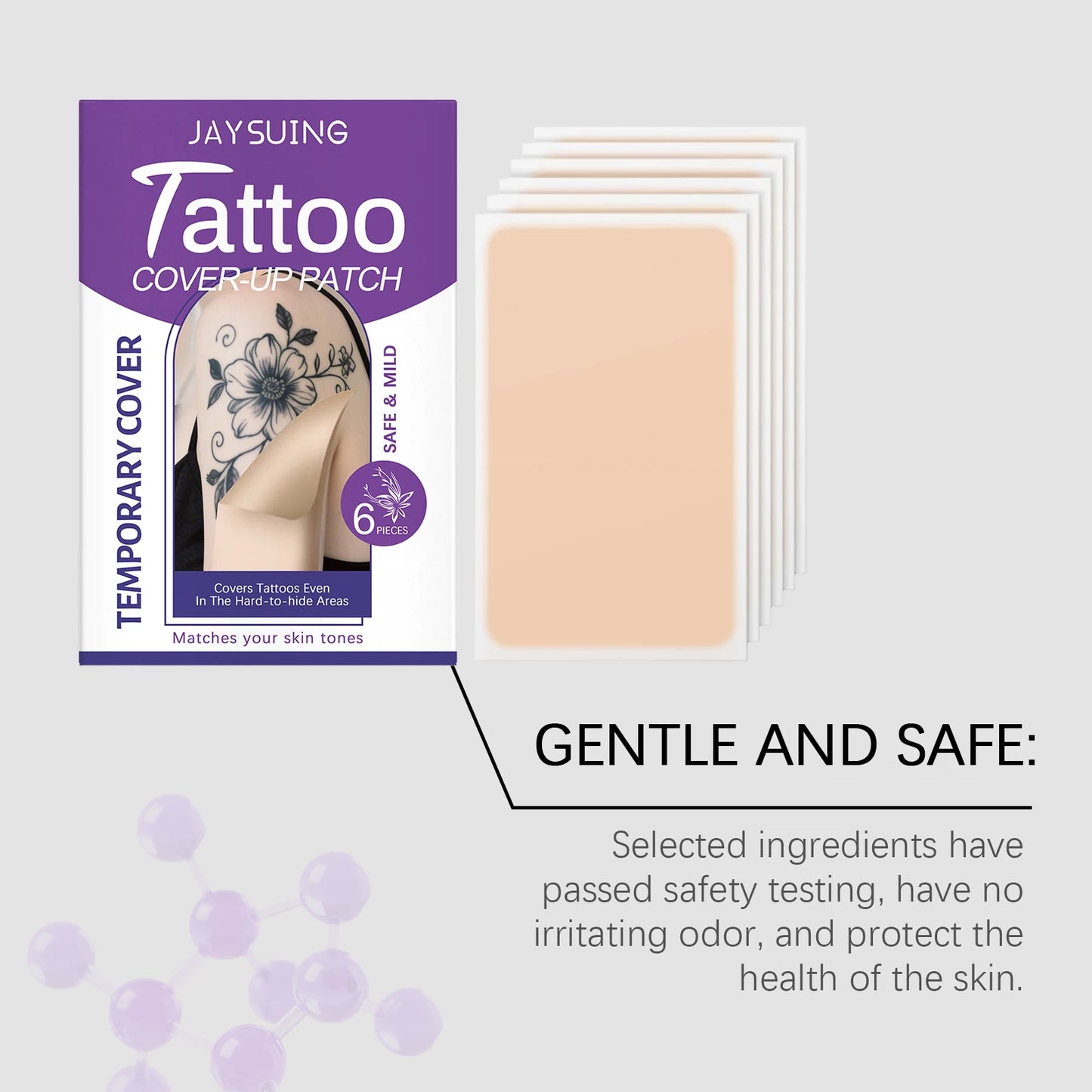 Tattoo Cover Up Patches – Waterproof Invisible Concealer 6pcs