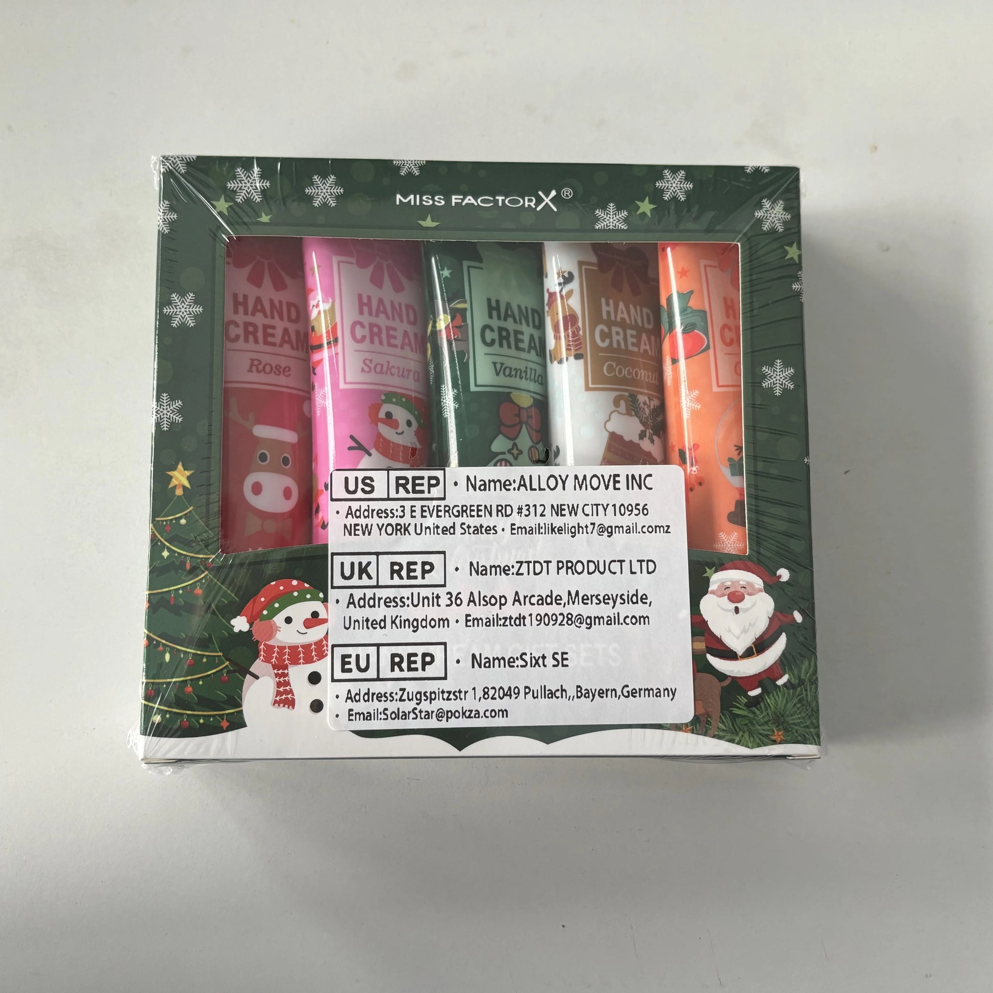 Christmas gift 5/box hand cream set, cream texture, hand cream travel pack, durable moisturizer-30g/piece gift for women Peaceful Pleasures Health and Wellness