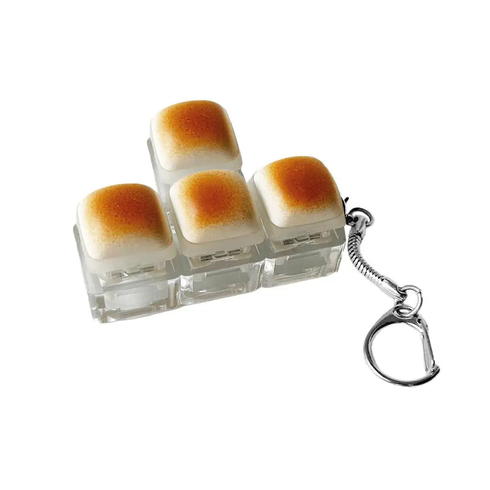 Mini Mechanical Keyboard Clicker Keychain Fidget Toy Fidget Keychain Toy Peaceful Pleasures Health and Wellness E